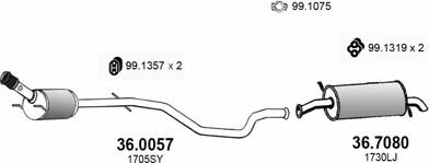 ASSO ART3936 - Система випуску ОГ autocars.com.ua