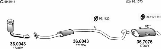 ASSO ART3941 - Система випуску ОГ autocars.com.ua