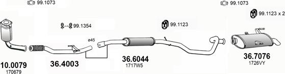 ASSO ART3945 - Система випуску ОГ autocars.com.ua