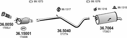 ASSO ART3950 - Система выпуска ОГ avtokuzovplus.com.ua