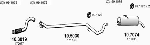 ASSO ART3962 - Система выпуска ОГ avtokuzovplus.com.ua