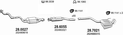 ASSO ART4001 - Система випуску ОГ autocars.com.ua