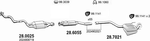 ASSO ART4013 - Система випуску ОГ autocars.com.ua