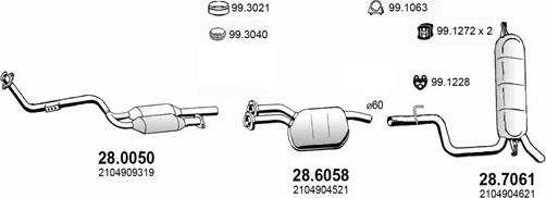 ASSO ART4021 - Система випуску ОГ autocars.com.ua