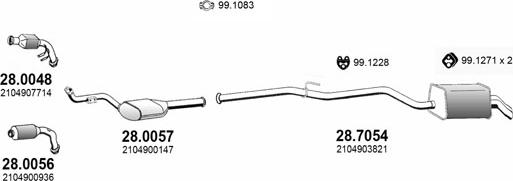 ASSO ART4022 - Система випуску ОГ autocars.com.ua