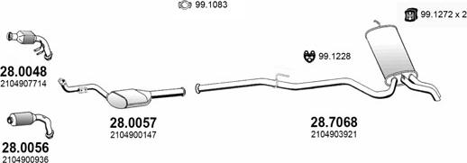 ASSO ART4023 - Система випуску ОГ autocars.com.ua