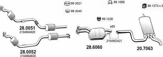 ASSO ART4041 - Система випуску ОГ autocars.com.ua