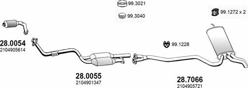 ASSO ART4043 - Система випуску ОГ autocars.com.ua