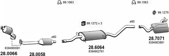 ASSO ART4053 - Система випуску ОГ autocars.com.ua