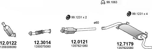 ASSO ART4096 - Система випуску ОГ autocars.com.ua