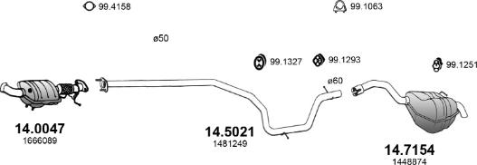 ASSO ART4132 - Система випуску ОГ autocars.com.ua