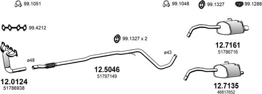 ASSO ART4135 - Система випуску ОГ autocars.com.ua