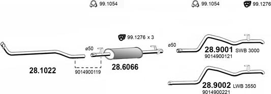 ASSO ART4142 - Система випуску ОГ autocars.com.ua