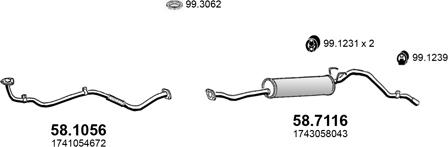 ASSO ART4228 - Система випуску ОГ autocars.com.ua