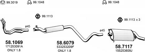 ASSO ART4245 - Система випуску ОГ autocars.com.ua