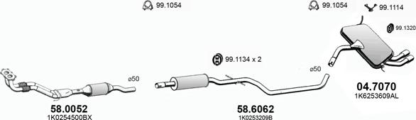 ASSO ART4246 - Система випуску ОГ autocars.com.ua
