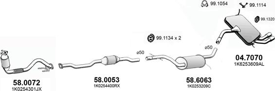 ASSO ART4247 - Система випуску ОГ autocars.com.ua