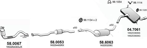ASSO ART4248 - Система випуску ОГ autocars.com.ua