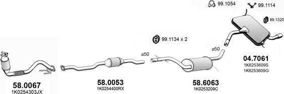 ASSO ART4249 - Система випуску ОГ autocars.com.ua