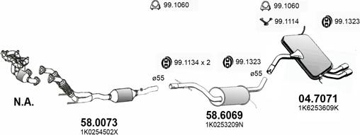 ASSO ART4251 - Система випуску ОГ autocars.com.ua