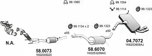 ASSO ART4252 - Система випуску ОГ autocars.com.ua