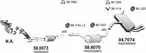 ASSO ART4253 - Система випуску ОГ autocars.com.ua