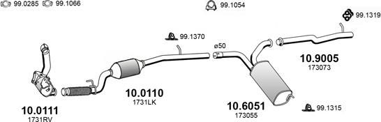 ASSO ART4267 - Система випуску ОГ autocars.com.ua