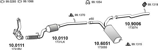 ASSO ART4268 - Система випуску ОГ autocars.com.ua