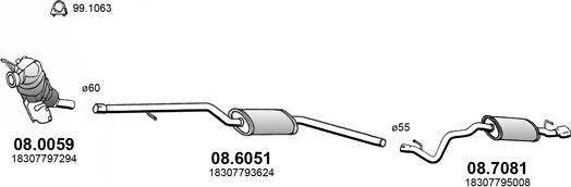 ASSO ART4280 - Система випуску ОГ autocars.com.ua