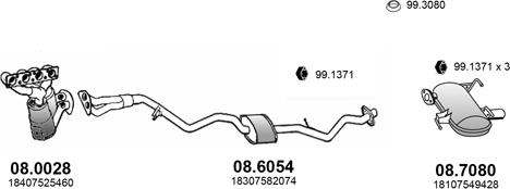 ASSO ART4288 - Система випуску ОГ autocars.com.ua