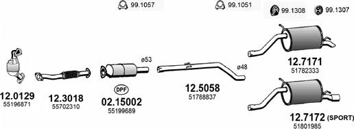 ASSO ART4297 - Система выпуска ОГ avtokuzovplus.com.ua