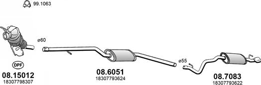 ASSO ART4310 - Система випуску ОГ autocars.com.ua