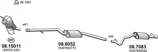 ASSO ART4314 - Система випуску ОГ autocars.com.ua