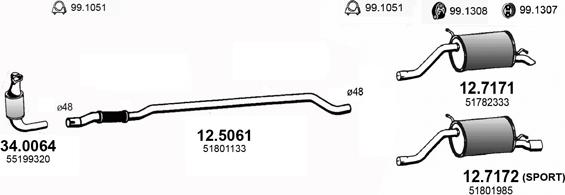 ASSO ART4325 - Система випуску ОГ autocars.com.ua