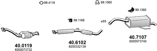 ASSO ART4403 - Система випуску ОГ autocars.com.ua
