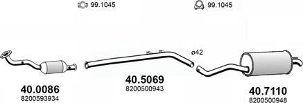 ASSO ART4404 - Система випуску ОГ autocars.com.ua