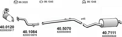 ASSO ART4406 - Система випуску ОГ autocars.com.ua