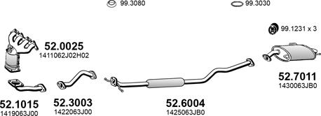 ASSO ART4422 - Система випуску ОГ autocars.com.ua