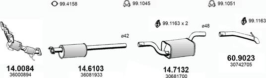 ASSO ART4431 - Система випуску ОГ autocars.com.ua