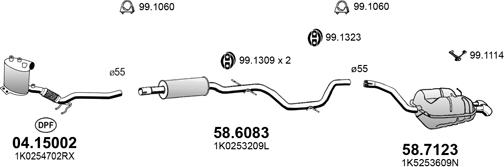 ASSO ART4439 - Система випуску ОГ autocars.com.ua