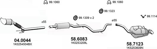ASSO ART4440 - Система випуску ОГ autocars.com.ua