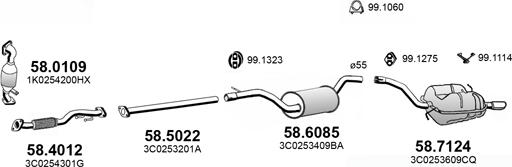 ASSO ART4443 - Система випуску ОГ autocars.com.ua