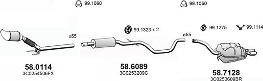 ASSO ART4449 - Система випуску ОГ autocars.com.ua