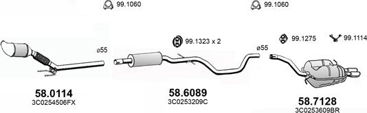 ASSO ART4452 - Система випуску ОГ autocars.com.ua