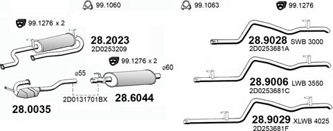 ASSO ART4454 - Система випуску ОГ autocars.com.ua