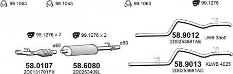 ASSO ART4459 - Система випуску ОГ autocars.com.ua