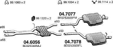 ASSO ART4464 - Система випуску ОГ autocars.com.ua