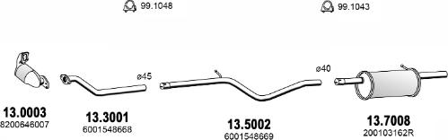 ASSO ART4478 - Система випуску ОГ autocars.com.ua