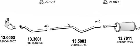 ASSO ART4479 - Система випуску ОГ autocars.com.ua