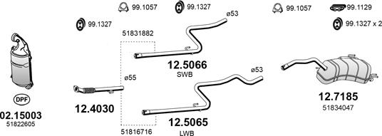 ASSO ART4511 - Система випуску ОГ autocars.com.ua